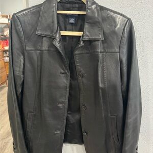 Ann Taylor Classic Black Leather Jacket